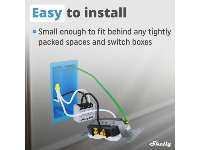 Shelly PM Mini Gen3 WiFi & Bluetooth Smart Energy Meter 1 Channel 16 A Compatible with Google Home & Alexa iOS & Android App No Hub...