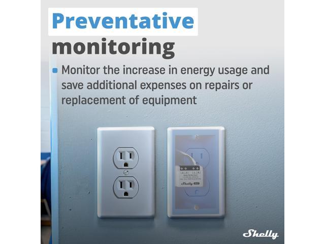 Shelly PM Mini Gen3 WiFi & Bluetooth Smart Energy Meter 1 Channel 16 A Compatible with Google Home & Alexa iOS & Android App No Hub...