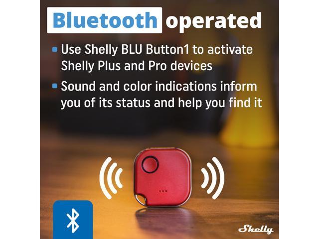 Shelly BLU Button1 Bluetooth-Operated Action and Scenes Activation Button iOS Android App No Hub Required Long Battery Life LED...