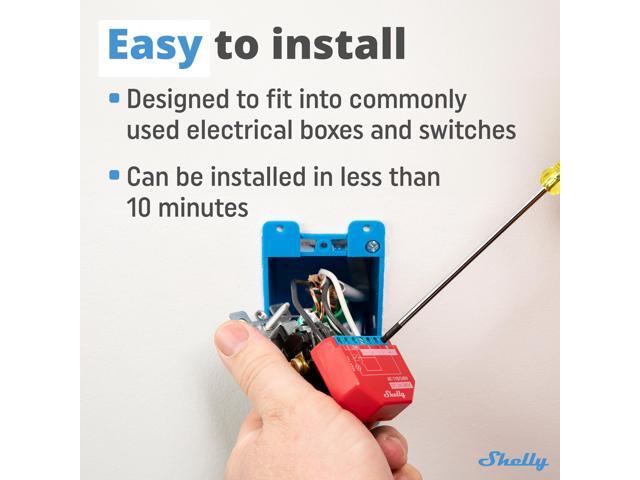 Shelly Plus 1PM UL Wi-Fi & Bluetooth operated smart relay switch 1 channel 15A Power Metering Wireless Lighting Control Google Home &...