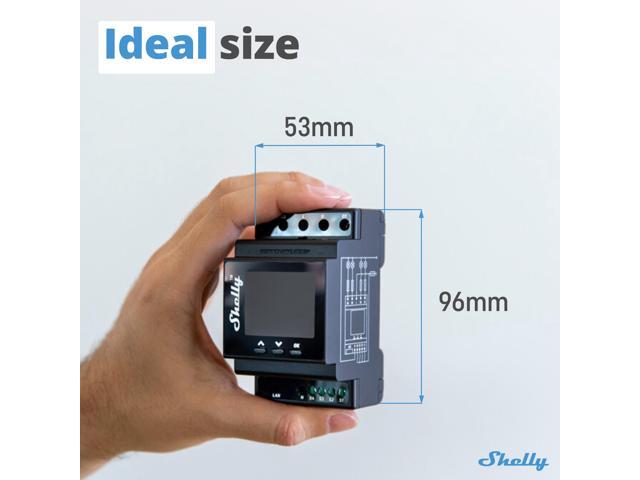 Shelly Pro 4PM Wi-Fi & LAN, 4-Channel Smart Relay up to 40A Power Metering Compatible with Google Home & Alexa iOS & Android App Home...
