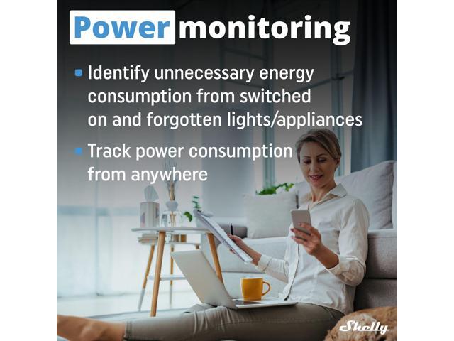 Shelly Wave PM Mini LR Z-Wave Long Range Smart Power Meter 1 Channel 16 A Power Monitoring Home Automation