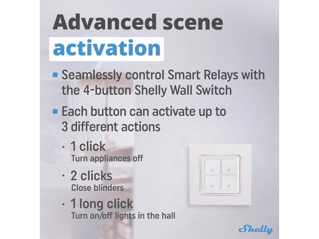 Shelly Plus i4 Smart Controller with 4 Inputs for Switches (Wi-Fi; UL-Certified)