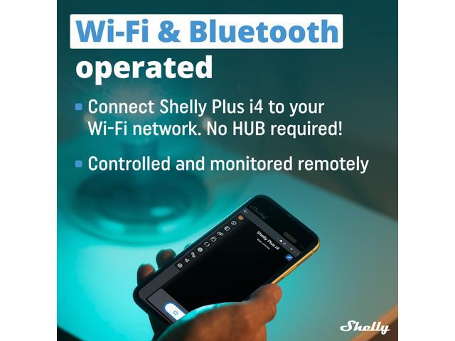 Shelly Plus i4 Smart Controller with 4 Inputs for Switches (Wi-Fi; UL-Certified)
