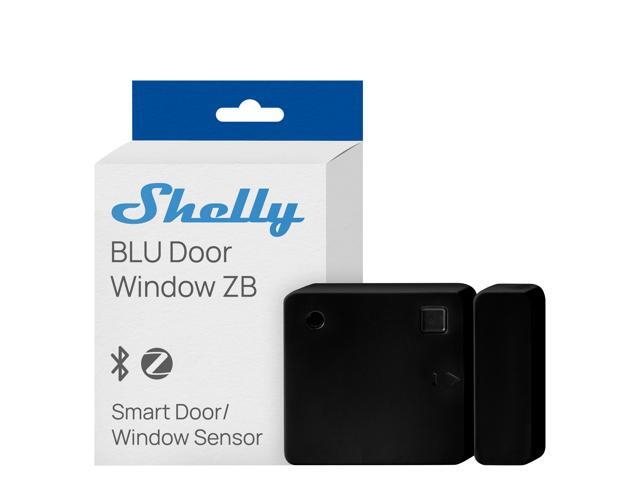 Shelly BLU Door/Window ZB Smart Door & Window Sensor with Bluetooth 5.0, Zigbee 3.0, Tilt & Light Detection- Black