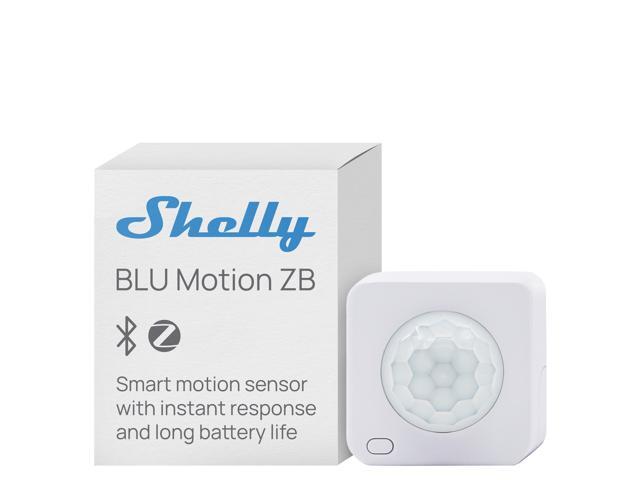 Shelly BLU Motion ZB- PIR Motion & LUX Sensor, Zigbee 3.0, Bluetooth 5 LE, Long-lasting battery, Home Automation, Compatible with Google Home & Alexa