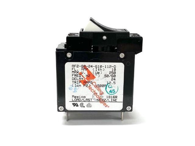 Carling Tech Panel Mount Circuit Breaker 277VAC 80VDC AF2-B0-24-610-112-D