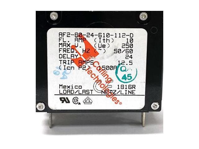 Carling Tech Panel Mount Circuit Breaker 277VAC 80VDC AF2-B0-24-610-112-D