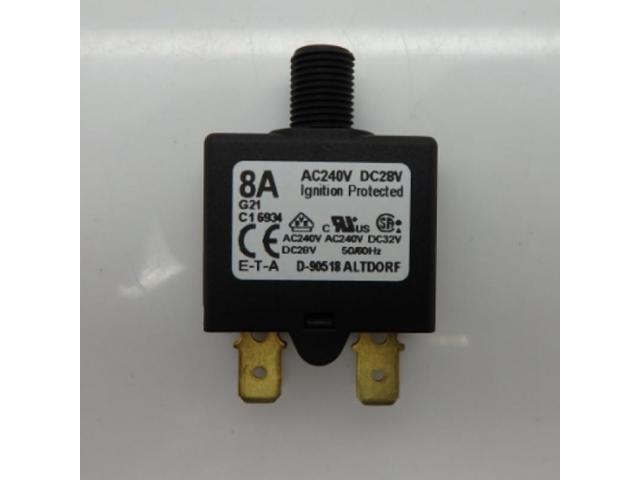 E-T-A 8A 1P 240VAC 28VDC Thermal Circuit Breaker 1658-G21-00-P10-8A