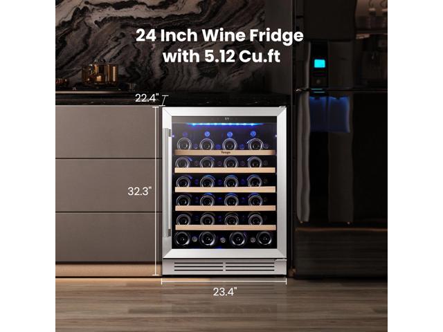 Yeego 145L Energy-Efficient Wine Refrigerators & Wine Cooler 47-Bottle Storage, Stainless Steel Door, Quiet Operation, Auto Defrost ...