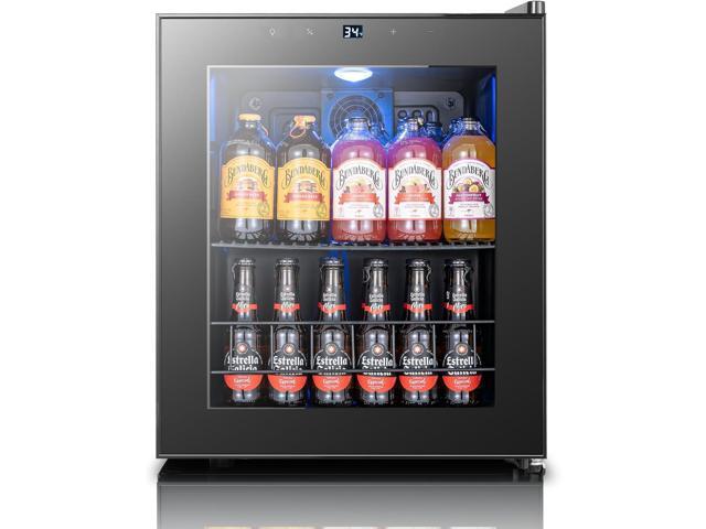 Yeego Beverage Refrigerator Cooler, 65 Can Drink Mini Fridge with Glass Door for Soda Beer Wine, 34°F-54°F Digital Temperature Control,...