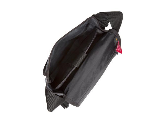 MANHATTAN PORTAGE MANHATTAN LAPTOP BAG, 13' LAPTOP BAG WITH ADJUSTABLE STRAPS, WATER RESISTANT FABRIC LAPTOP BAG, RED