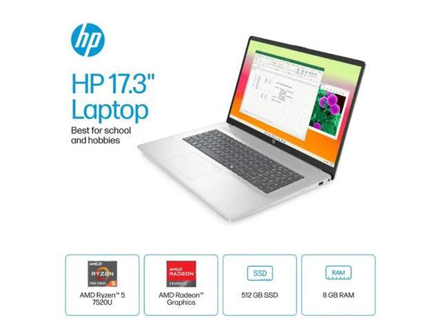 HP - 17.3" Full HD Laptop - AMD Ryzen 5 7520U 2023 - 8GB Memory - 512GB SSD - Natural Silver - image 3