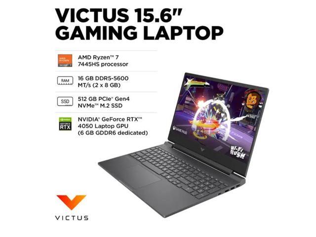 HP - Victus 15.6" 144Hz Full HD Gaming Laptop - AMD Ryzen 7 7445HS 2023 - 16GB Memory - NVIDIA GeForce RTX 4050 - 512GB SSD - Mica Silver - image 3