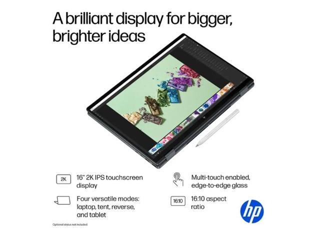 HP - OmniBook X Flip 2-in-1 - Copilot+ PC - 16" 2K Touch-Screen Laptop - Intel Core Ultra 7 256V '24 - 16GB Memory - 1TB SSD - Eclipse Gray - image 4