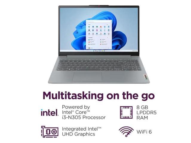 Lenovo - IdeaPad Slim 3i 15.6" Full HD Laptop - Intel Core i3-N305 2023 - 8GB Memory - 128GB UFS - Arctic Grey - image 3