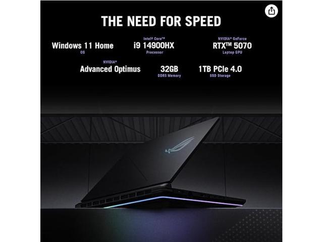ASUS ROG Strix G16 (2025) Gaming Laptop, 16 FHD+ 16:10 165Hz/3ms Display, NVIDIA GeForce RTX 5070 Laptop GPU, Intel Core i9 Processor 14900HX,...