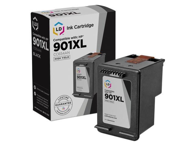 LD Products Remanufactured Ink Cartridge Replacement for HP 901XL CC654AN High Yield (Black)