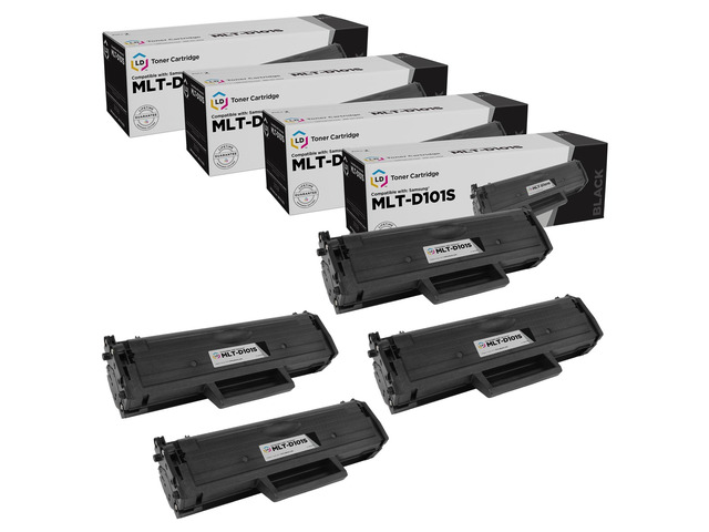 LD Products Toner Cartridge Compatible with Replacement for Samsung MLT-D101S (Black, 4-Multipack)