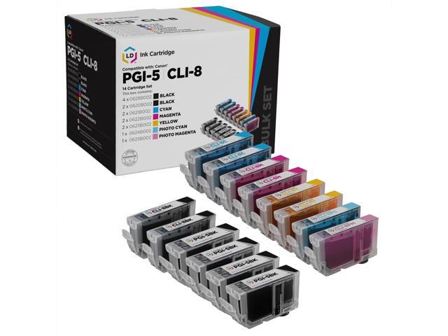 LD Products Compatible Ink Cartridge Replacement for Canon PGI5 & CLI8 (4 Pigment Black, 2 Black, 2 Cyan, 2 Magenta, 2 Yellow, 1 Photo Cyan, 1...