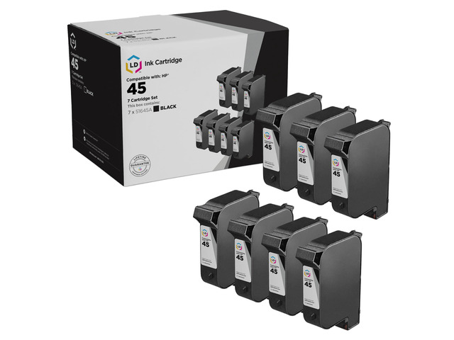 LD Products Replacement for HP 45 51645A Ink Cartridges for PhotoSmart 1000 1100 1100xi 1115 1115cvr 1215 1215vm 1218 1315 1315vm P1000 P1000xi...