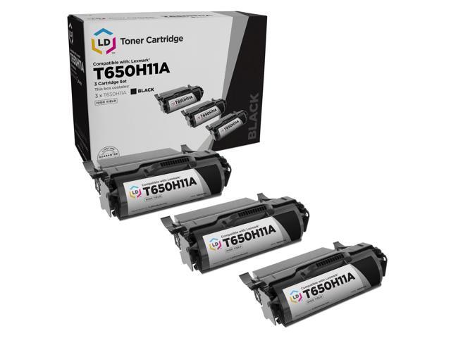 LD Products Products Remanufactured Toner Cartridge Replacement for Lexmark T650H11A High Yield (Black, 3-Multipack) Compatible with the following...