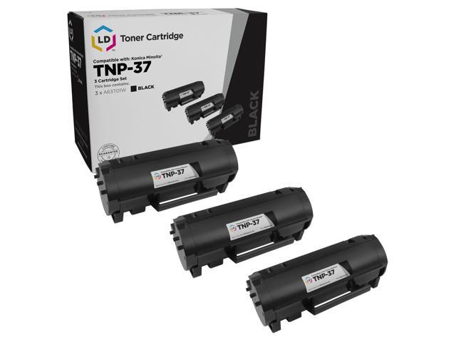 LD Products Compatible Toner Cartridge Replacement for Konica Minolta TNP-37 A63T01W (Black, 3-Pack)