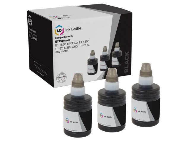 LD Products Ink Bottle Replacement for Epson 502 T502120-S (Black, 3-Pack) compatible with Epson ET Series, Epson Expression and Epson WorkForce