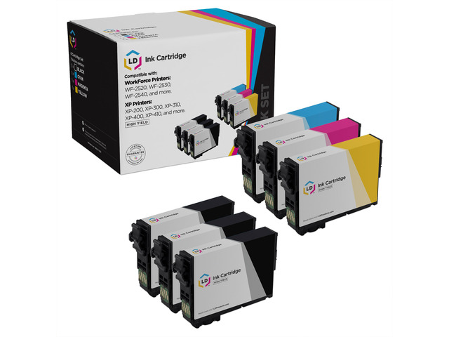 LD Products Remanufactured Replacements for Epson 200xl Ink Cartridges 200 XL High Yield (3 Black, 1 Cyan, 1 Magenta, 1 Yellow, 6-Pack)