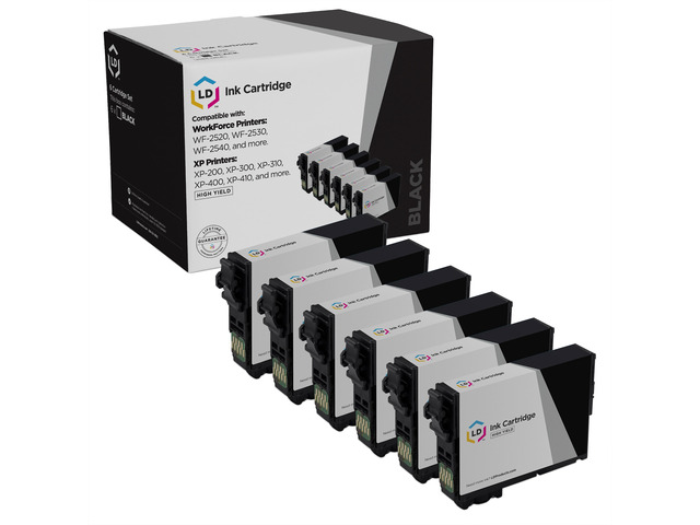 LD Products Ink Cartridge Replacements for Epson 200XL 200 XL T200XL120 High Yield (Black, 6-Pack)