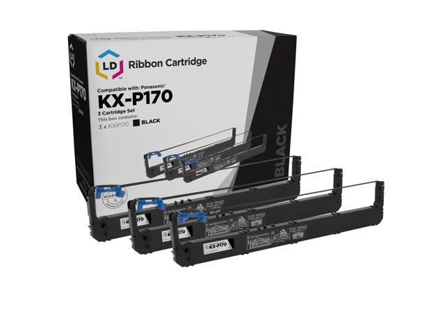 LD Products Compatible Printer Ribbon Cartridge Replacement for Panasonic KX-P170 (Black, 3-Pack)