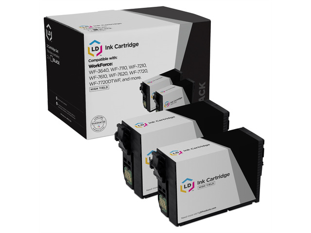 LD Products Remanufactured Replacements for Epson 252XL Black Ink Cartridge (2-Pack) High Yield