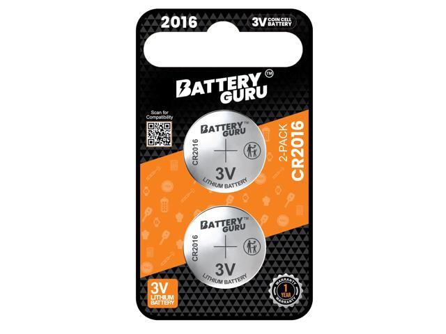 CR2016 3V Car Key Battery Pack of 2
