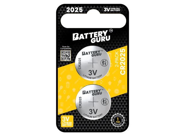 CR2025 3V Car Key Battery Pack of 2