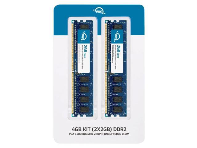 OWC 4GB (2x2GB) DDR2 800 PC2-6400 CL6 2Rx8 240-pin 1.8V Non-ECC UDIMM Memory RAM Module Upgrade Kit for Select Desktops