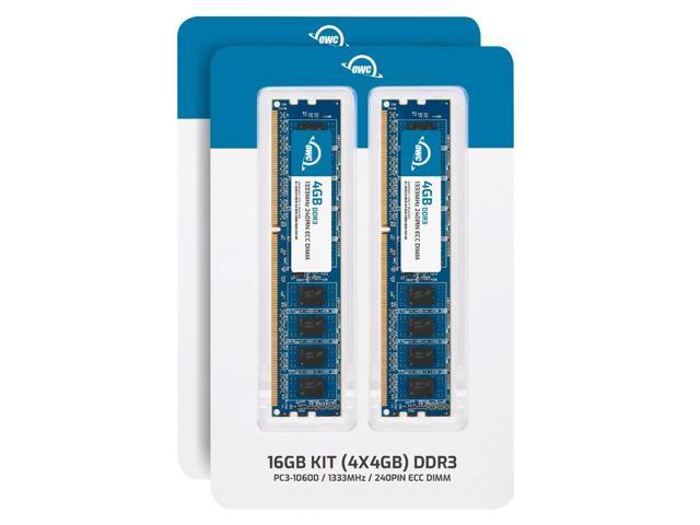 OWC 16GB (4x4GB) DDR3 1333 PC3-10600 CL9 2Rx8 240-pin 1.5V Workstation Server ECC Unbuffered UDIMM Memory RAM Module Kit