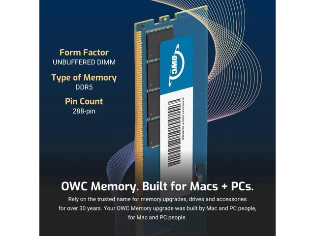OWC 32GB DDR5 5200 PC5-41600 CL42 2Rx8 288-pin 1.1V Non-ECC UDIMM Memory RAM Module Upgrade for Select Desktops