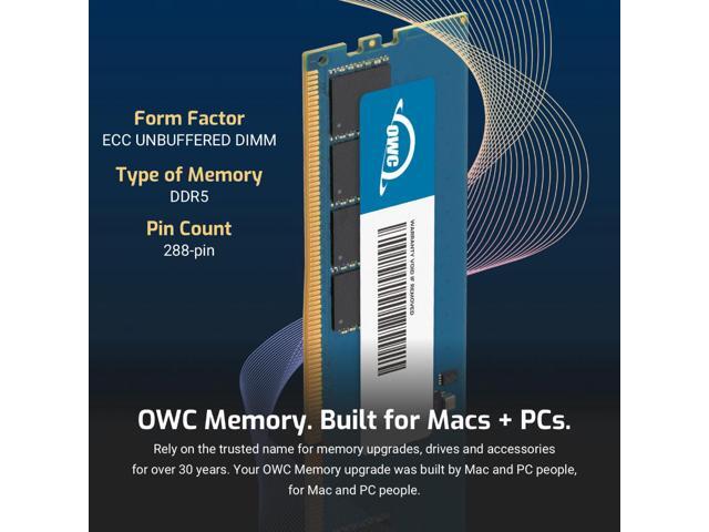 OWC 32GB DDR5 5600 PC5-44800 CL46 2Rx8 288-pin 1.1V ECC Unbuffered DIMM Memory RAM Module Upgrade for Select Workstations or Servers