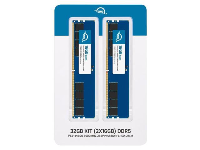OWC 32GB (2x16GB) DDR5 5600 PC5-44800 CL46 1Rx8 288-pin 1.1V Non-ECC UDIMM Memory RAM Module Upgrade Kit Compatible with Dell Alienware Aurora R16