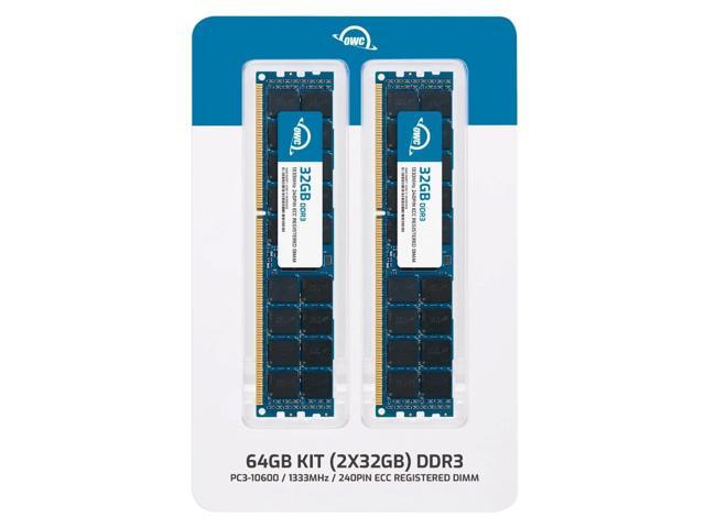 OWC 64GB (2x32GB) DDR3 1333 PC3-10600 CL9 4Rx4 240-pin 1.5V ECC Registered RDIMM Memory RAM Module Upgrade Kit for Select Workstations or Servers