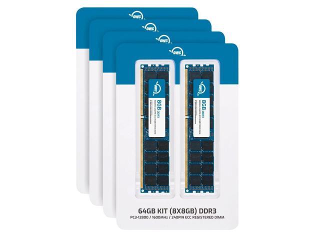 OWC 64GB (8x8GB) DDR3 1600 PC3-12800 CL11 1Rx4 240-pin 1.5V ECC Registered RDIMM Memory RAM Module Upgrade Kit for Select Workstations or Servers