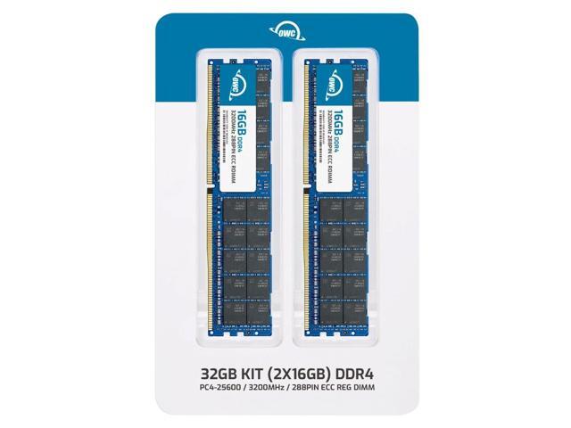 OWC 32GB (2x16GB) DDR4 3200MHz PC4-25600 CL22 2RX4 ECC Registered RDIMM 1.2V 288-pin Memory RAM Upgrade for Server