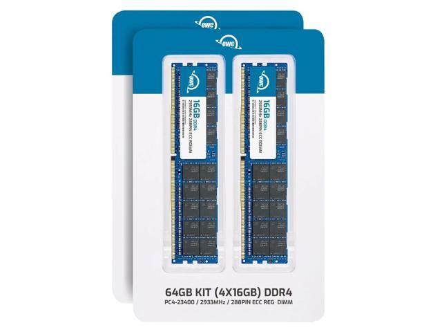 OWC 64GB (4x16GB) DDR4 2933 PC4-23400 CL21 2Rx4 288-pin 1.2V ECC Registered RDIMM Memory RAM Module Upgrade Kit Compatible with PowerEdge C4140...