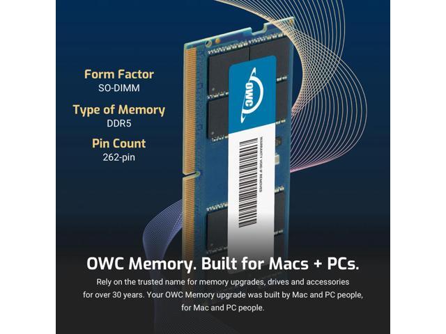 OWC 8GB DDR5 4800 PC5-38400 CL40 1Rx16 262-pin 1.1V Non-ECC SODIMM Memory RAM Module Upgrade Compatible with OptiPlex 7000 XE Micro 7010 Micro Plus