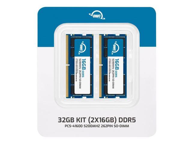 OWC 32GB (2x16GB) DDR5 5200 PC5-41600 CL42 1Rx8 262-pin 1.1V Non-ECC SODIMM Memory RAM Module Upgrade Kit for Select Laptops or All-in-One Systems