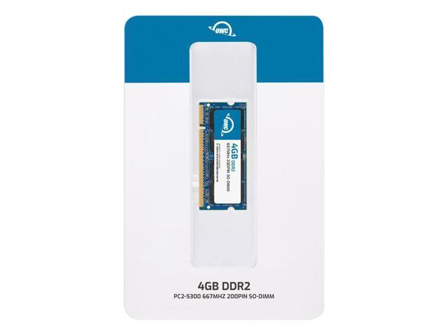 OWC 4GB DDR2 667 PC2-5300 CL5 2Rx8 200-pin 1.8V Non-ECC SODIMM Memory RAM Module Upgrade for Select Laptops or All-in-One Systems