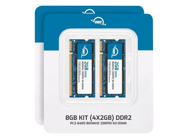 OWC 8GB (4x2GB) DDR2 800 PC2-6400 CL6 2Rx8 200-pin 1.8V Non-ECC SODIMM Memory RAM Module Upgrade Kit for Select Laptops or All-in-One Systems