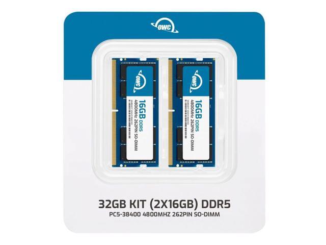 OWC 32GB (2x16GB) Replacement for Kingston KVR48S40BS8K2-32 - DDR5 4800 PC5-38400 CL40 1Rx8 262-pin 1.1V Non-ECC SODIMM Memory RAM Module Upgrade
