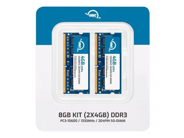 OWC 8GB (2x4GB) DDR3 1333 PC3-10600 CL9 2Rx8 204-pin 1.5V Non-ECC SODIMM Memory RAM Module Kit