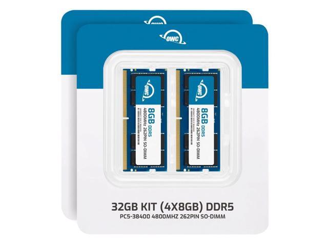 OWC 32GB (4x8GB) DDR5 4800 PC5-38400 CL40 1Rx8 262-pin 1.1V Non-ECC SODIMM Memory RAM Module Upgrade Kit for Select Laptops or All-in-One Systems